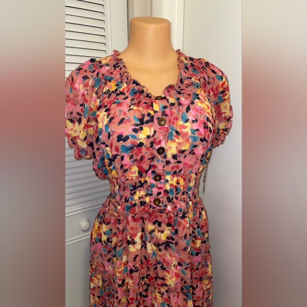 NWT LAPIS CASUAL FLORAL DRESS SIZE M - Picture 7 of 8